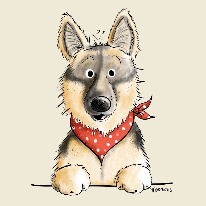 Lustiger Deutscher Schäferhund I Comic Geschenk