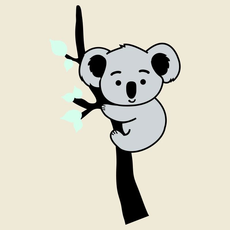 koalabär comic baum