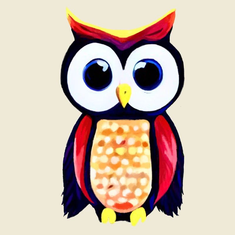 Owl with big curious eyes