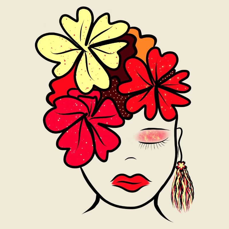 Imprimé de collage de fleurs botaniques