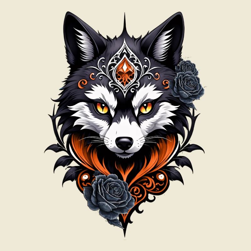 Majestic wolf's head,