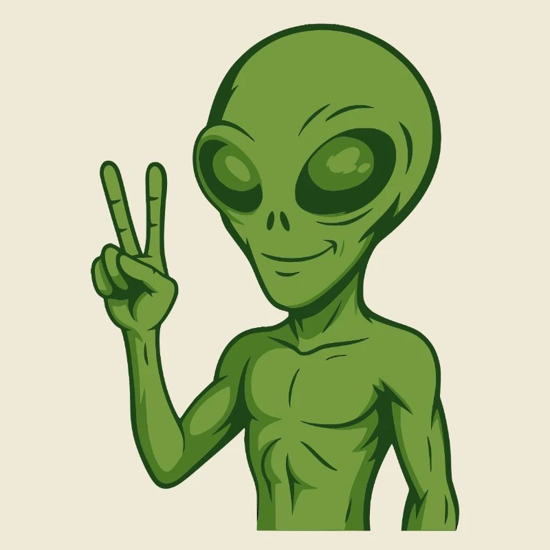 Alien Extraterrestrial Peace Peace