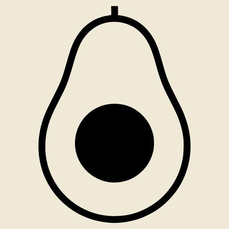 Avocado Half Pit, Icon