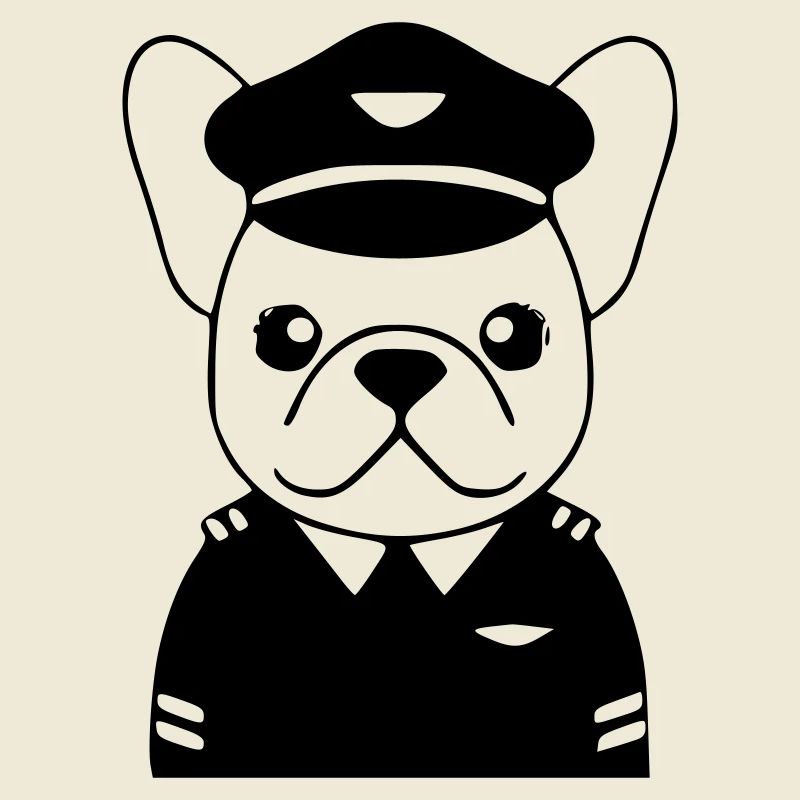 Frenchie Pilot Uniform Black