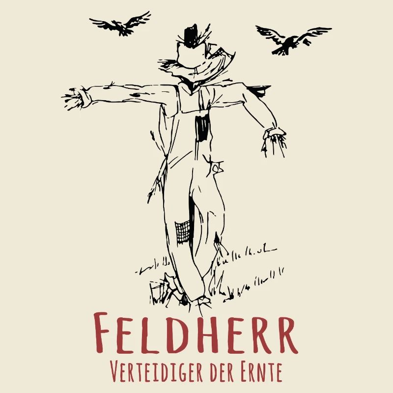 Feldherr Vogelscheuche Lustiger Ernte Spruch