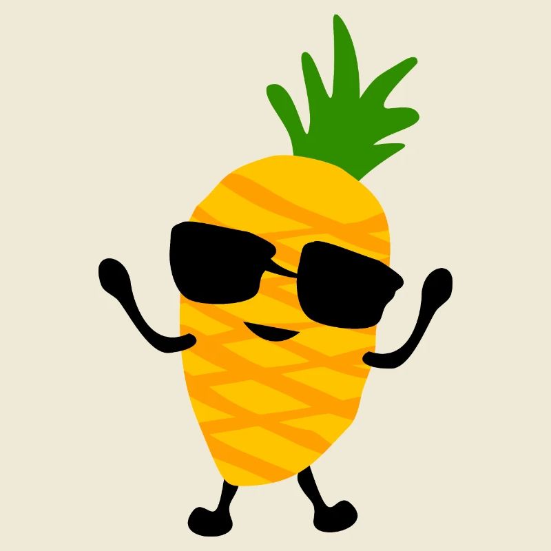 Pineapple with glasses