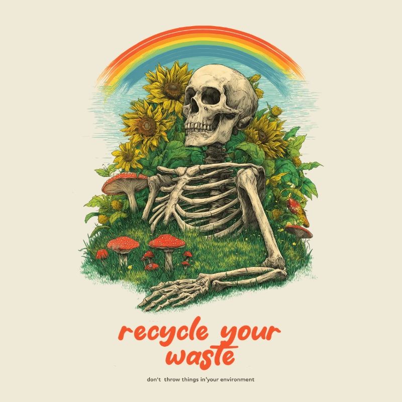 Recycle Your Garbage Garden Skeleton