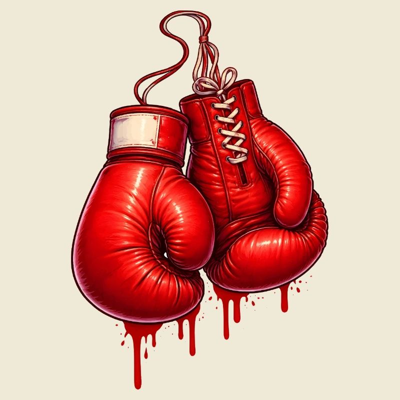 Gants de boxe rouges dans le style graffiti