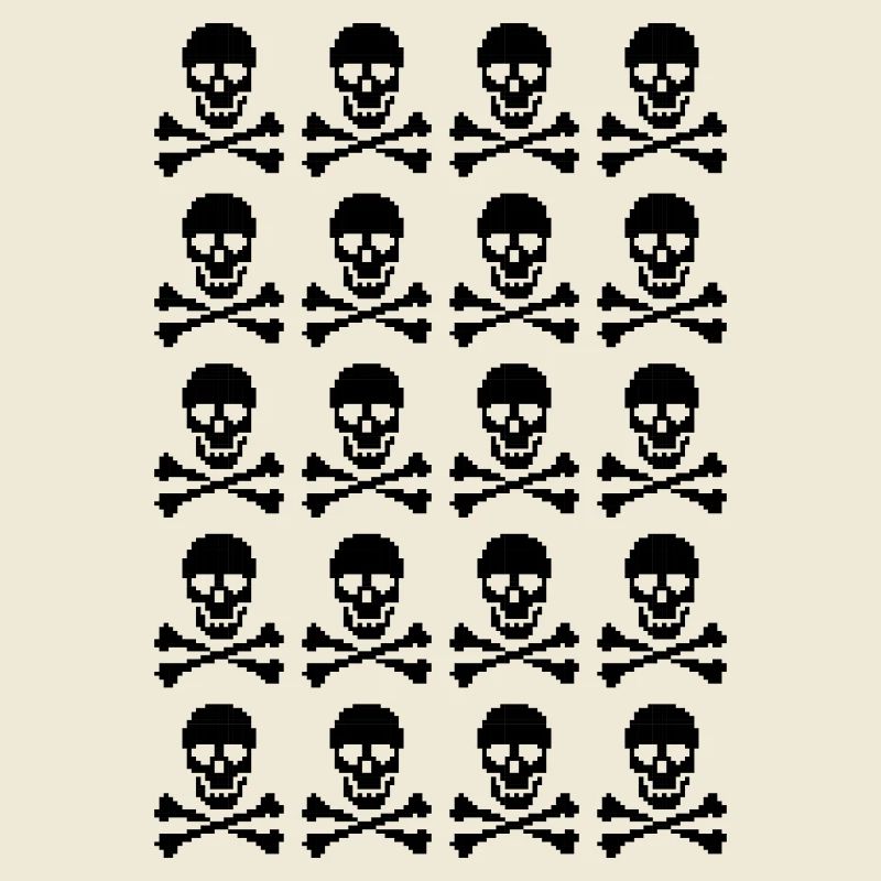 pixelated skulls pattern