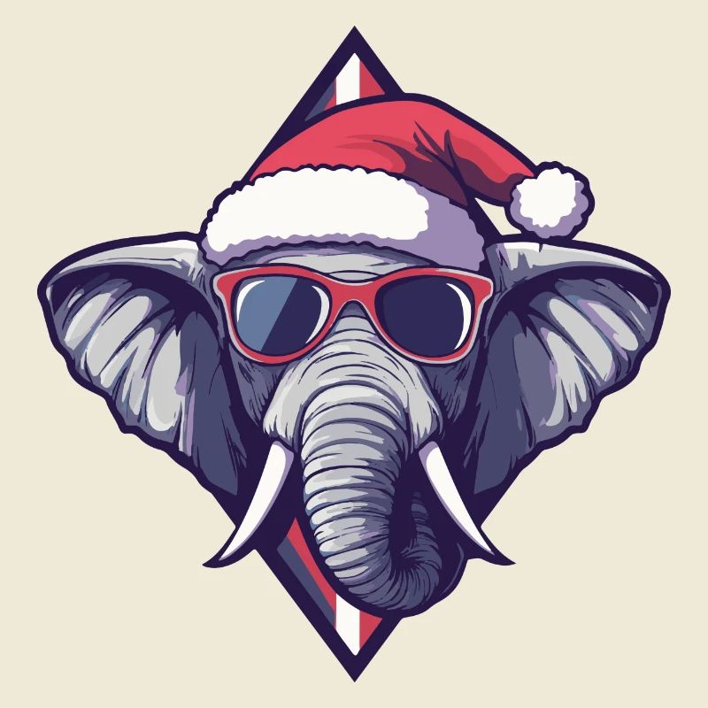 Elephant Christmas Cool