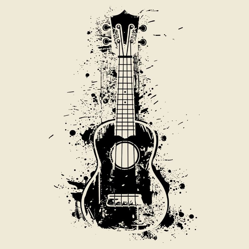 Ukulele Farbklecks