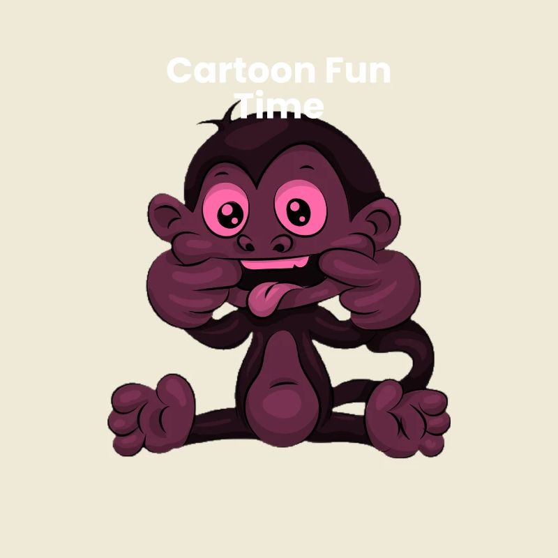 Dessin animé Singe Temps de jeu