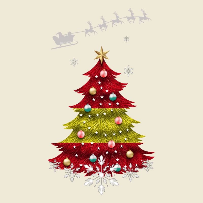 Christmas tree with Spain flag