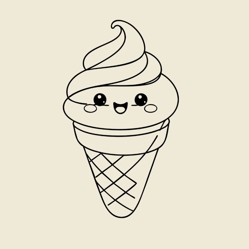 Softeis Eiscreme Icon Minimal Statement