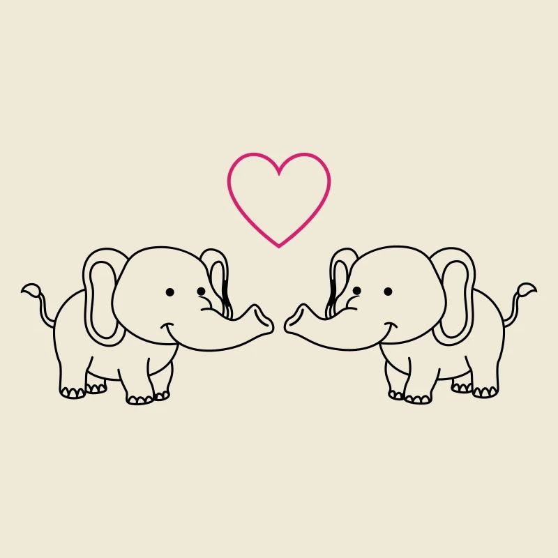 Éléphants amoureux
