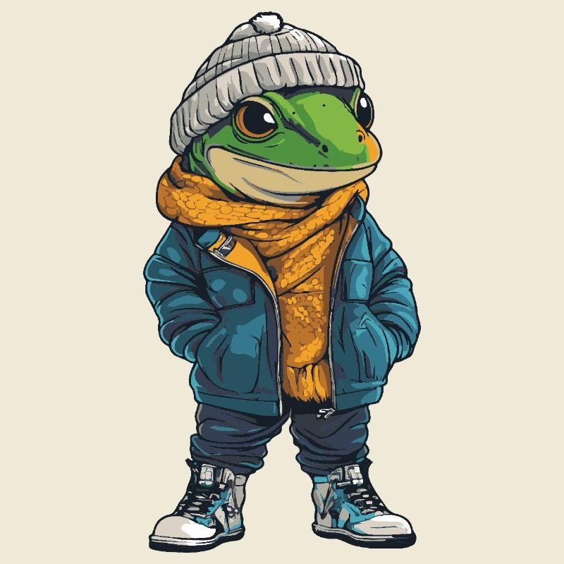 Gecko Lizard Funny Winter