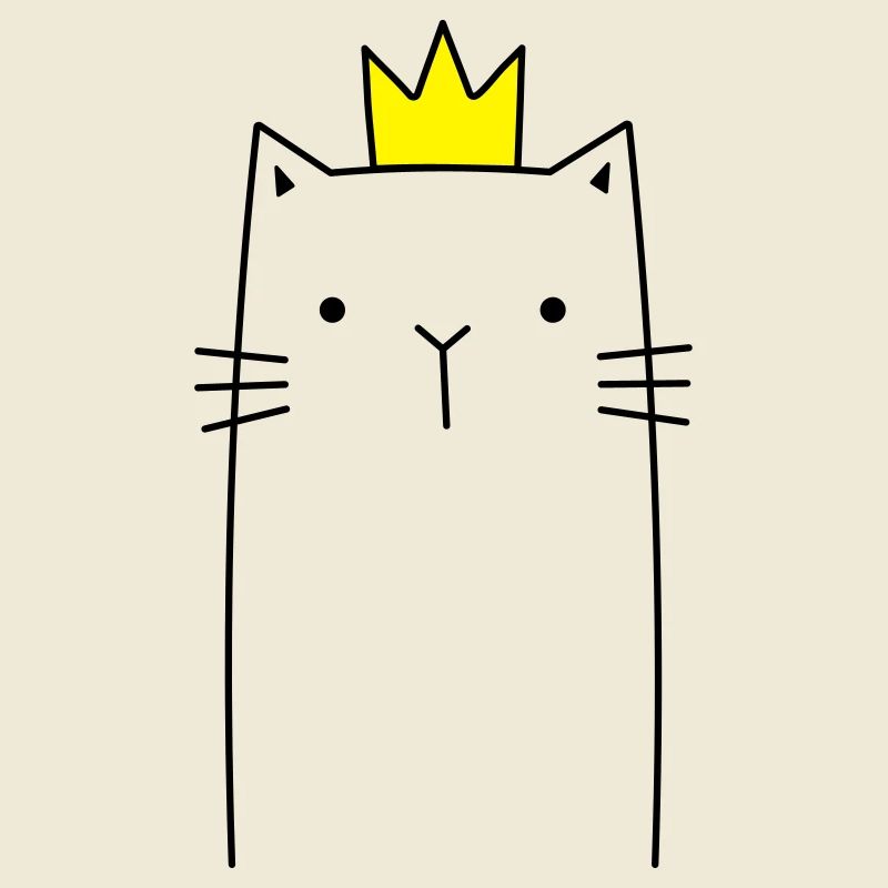 Cat with crown Prince princess gift