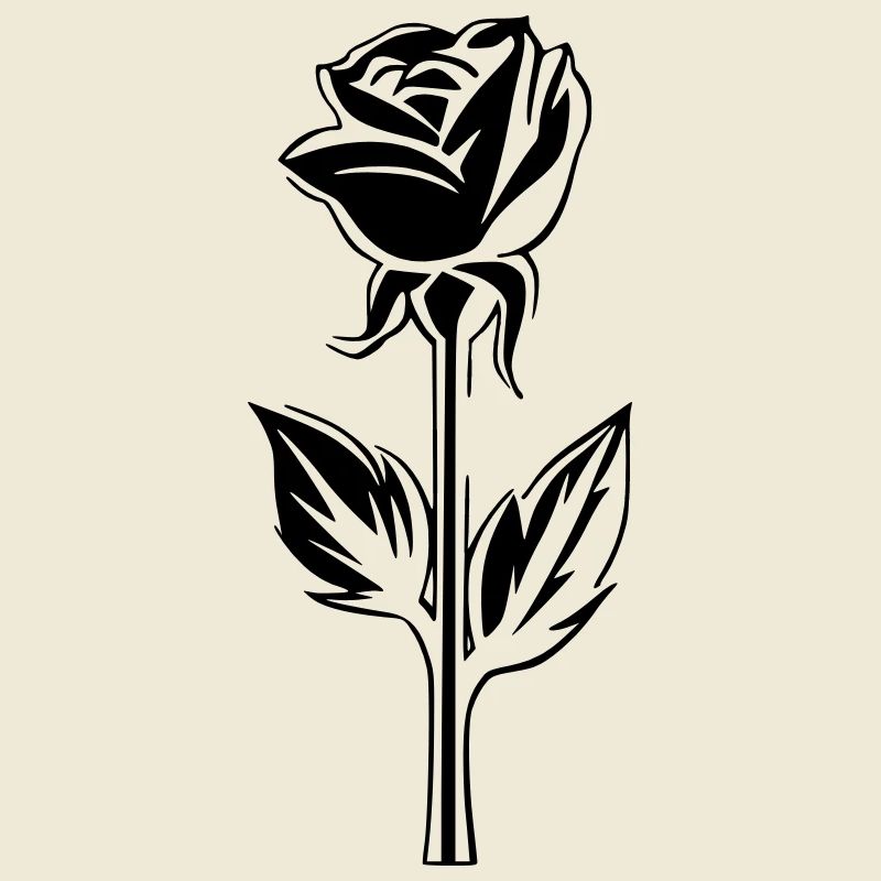 Conception simple de rose fleurie