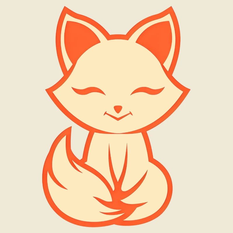 Fox logo, simple fox design