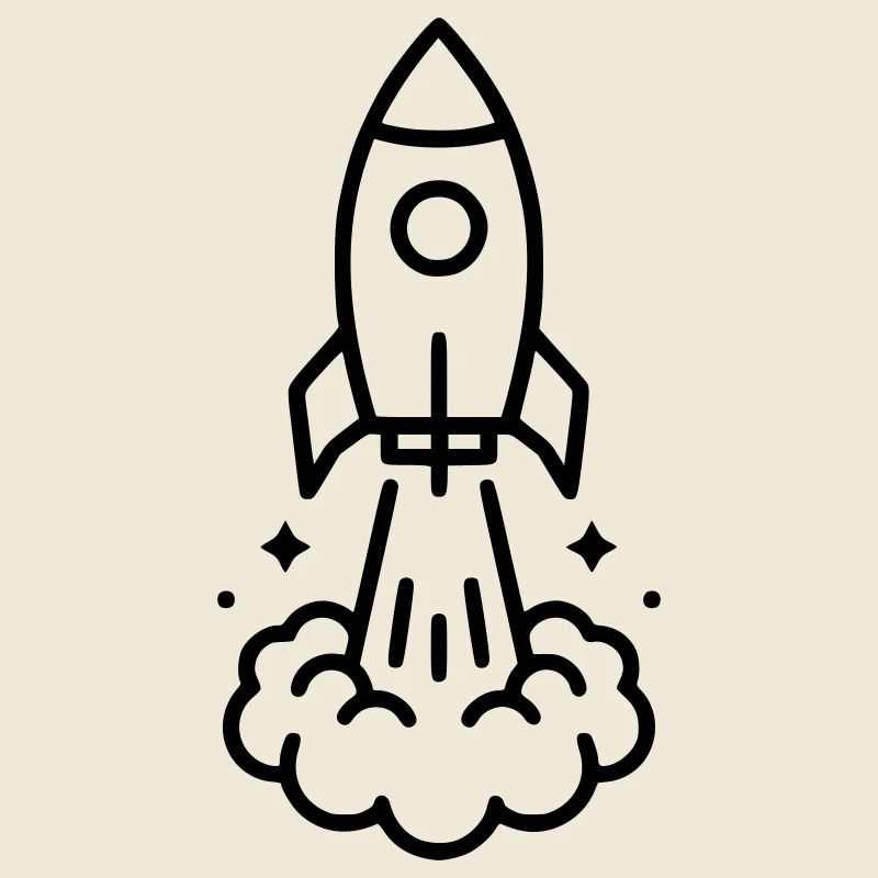 Rocket Launch Space Icon