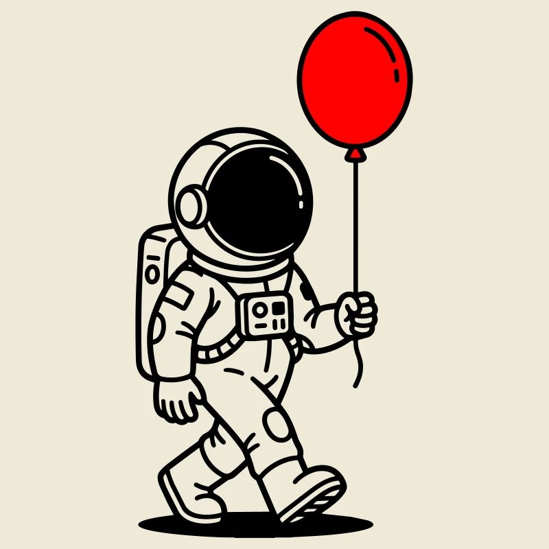 Astronaut with balloon