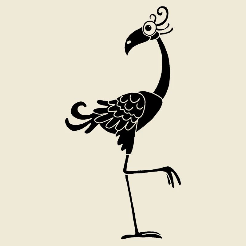 Lustiger schwarzer Vogel