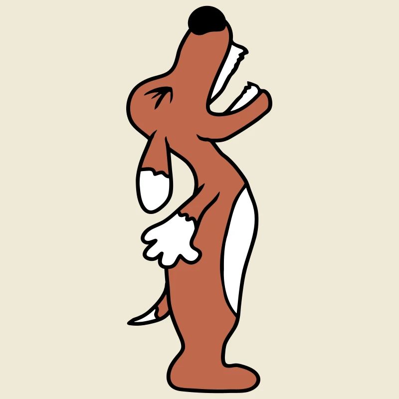 Dog angrily yelling upwards barking loudly yapping