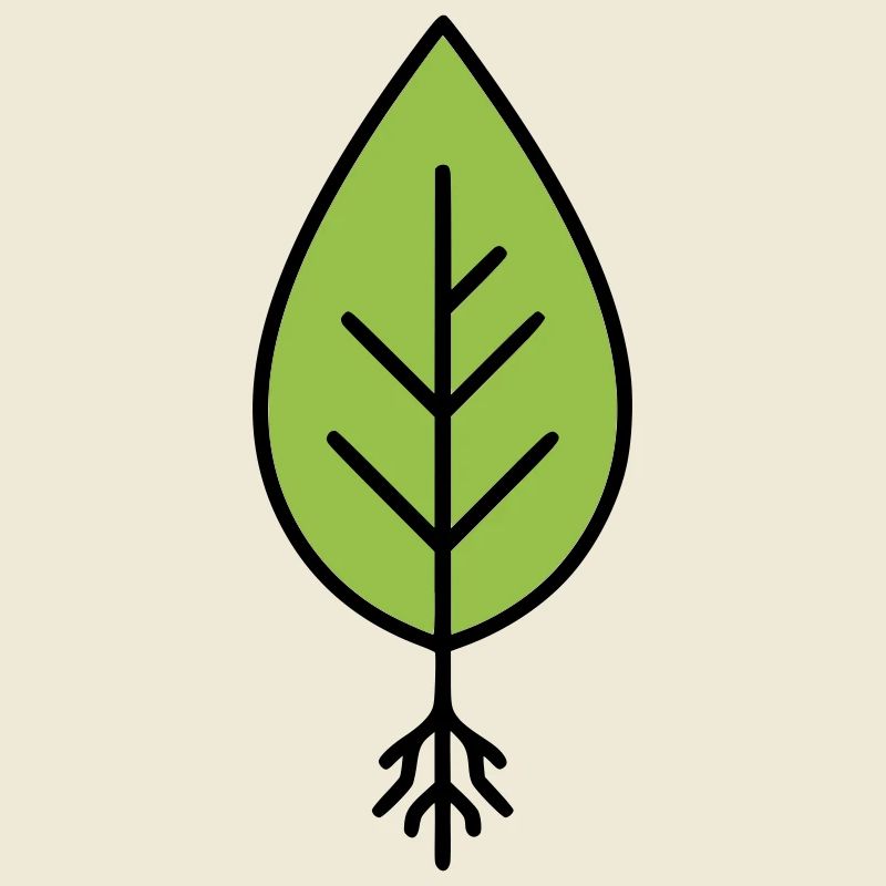 Green leaf line logo