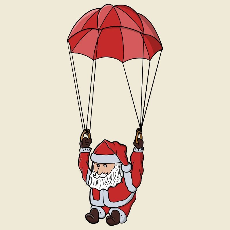 Parachuting Santa