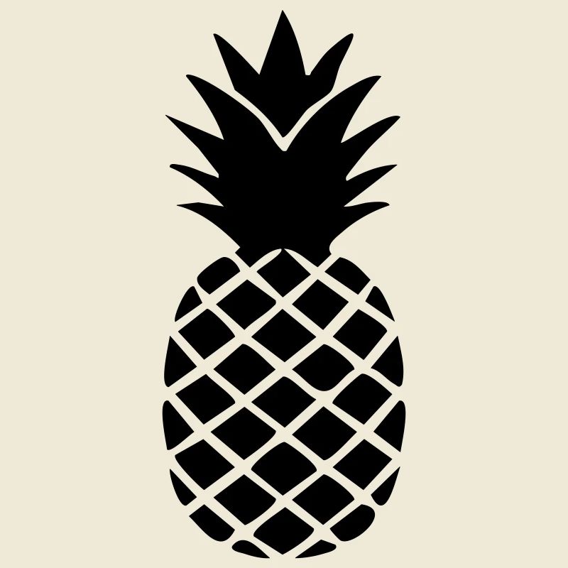 Pineapple Silhouette – Tropical Statement Design