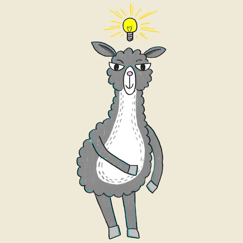 Lama hat eine Idee