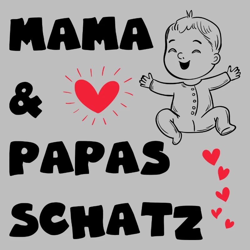Spruch Mama & Papas Schatz Geschenk Vater Mutter