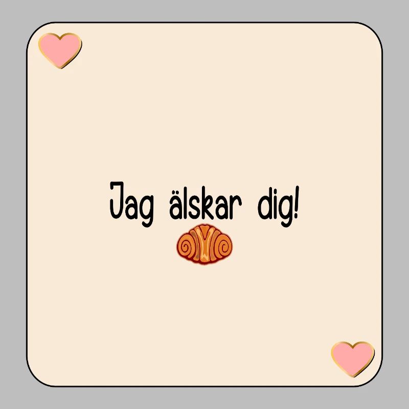 Jag aelskar dig bakverk hjaerta