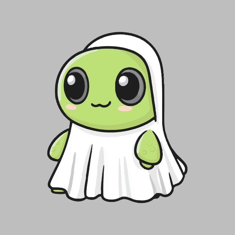Schildkröte Halloween Comic Geist