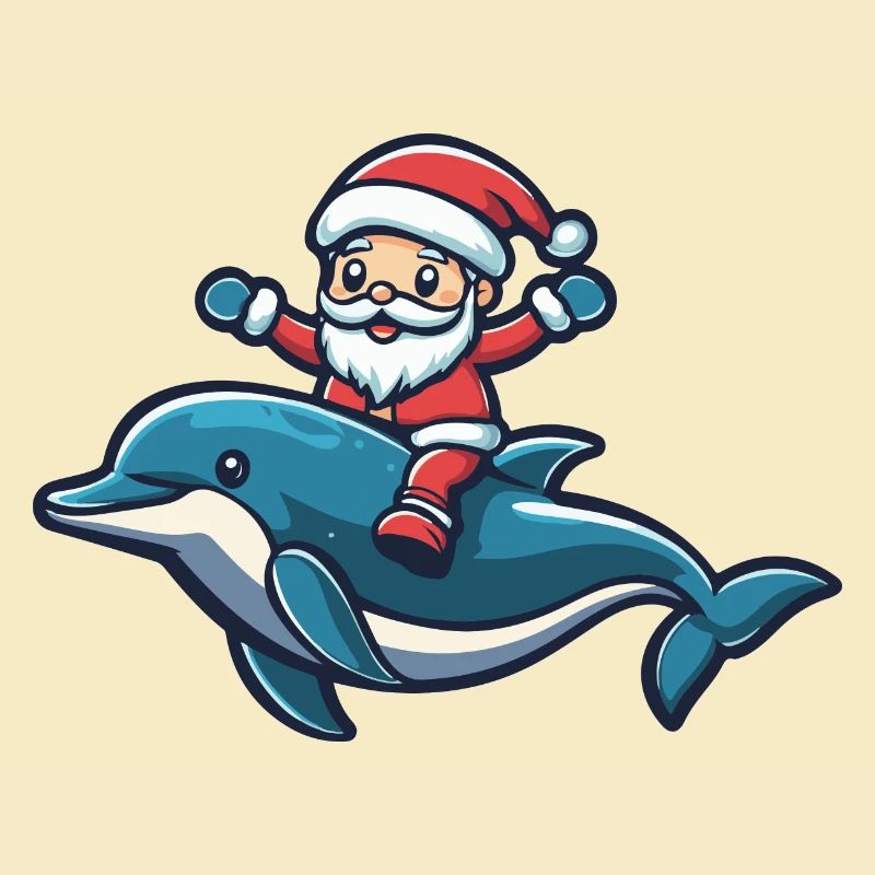 Delfin Weihnachtsmann