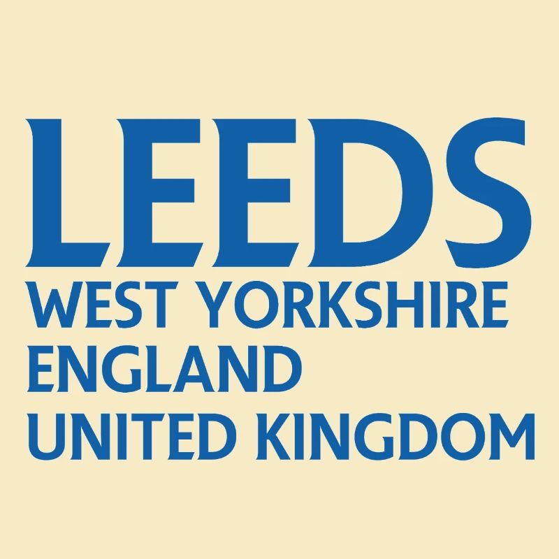 Leeds – England Lyrics Design