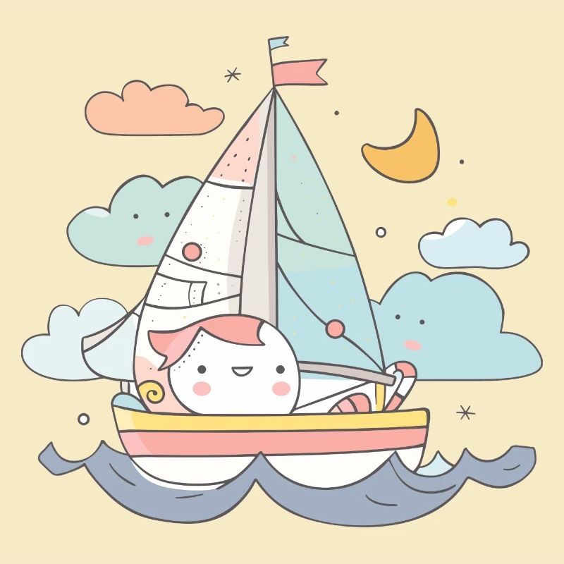 Sailing Comic Style
