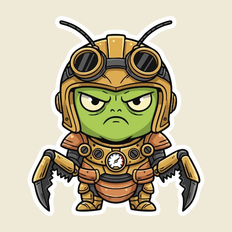 Locust Engineer Steampunk Rüstungsmessing