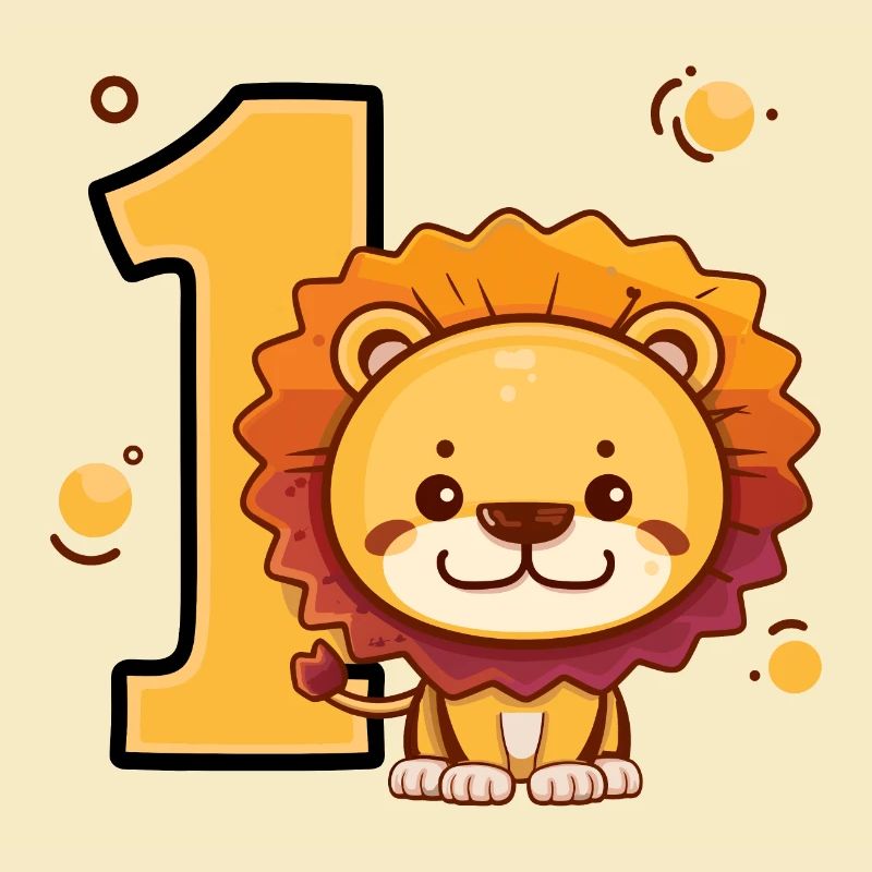 1. Geburtstag Geschenkidee 1 Jahr alt Löwe