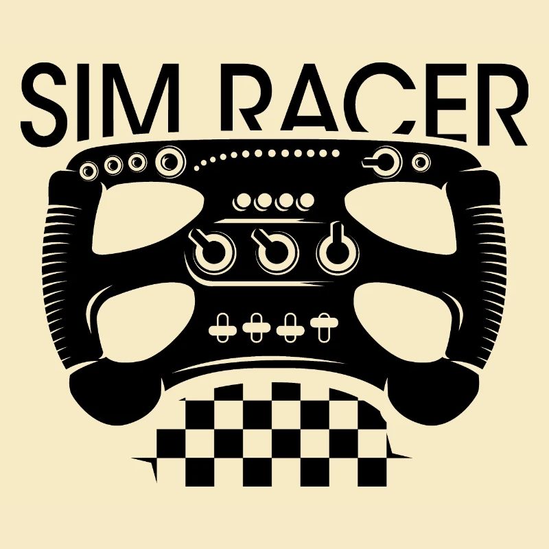 Volant Simracer drapeau à damier jeu formule de course