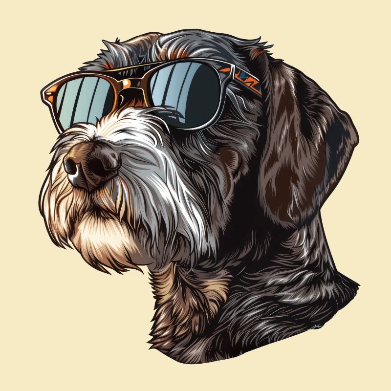 Deutsch Drahthaar, German Wirehaired Pointer, Hund