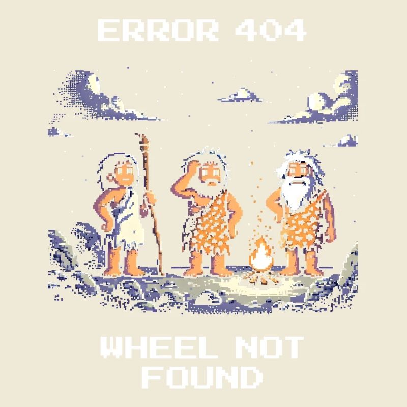 Error 404: Wheel missing | Stone Age Humor