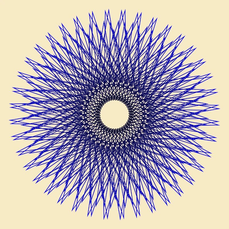 Blue radial star pattern