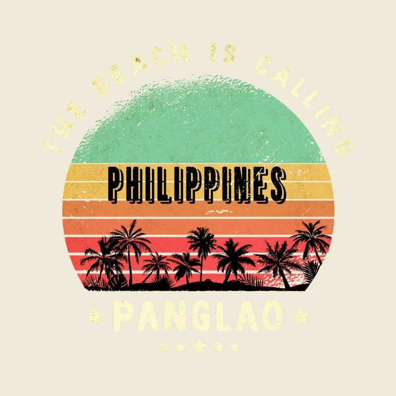 Panglao Philippines palm tree design