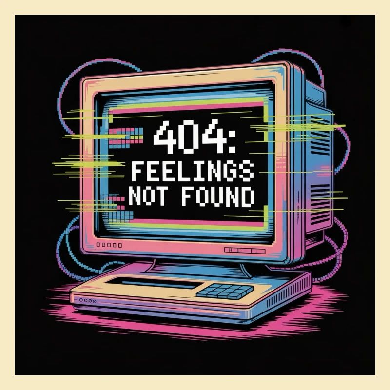 Retro Computer 404 Kein Gefühl