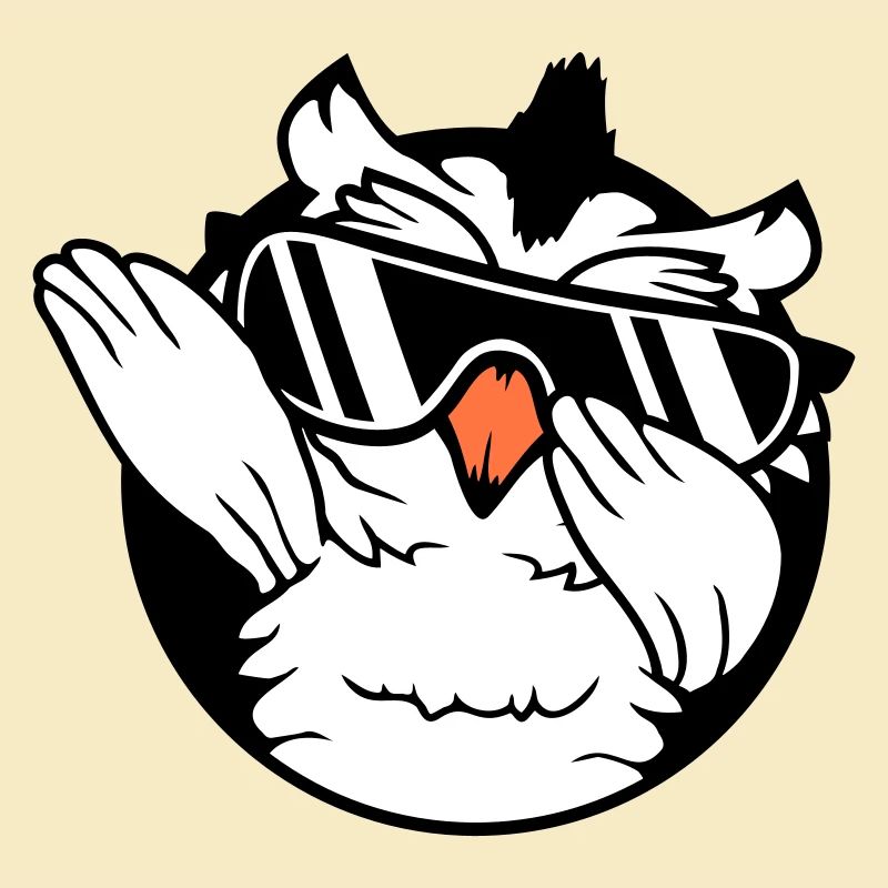 hibou dabbing dab danse pose geste lunettes de soleil mignon