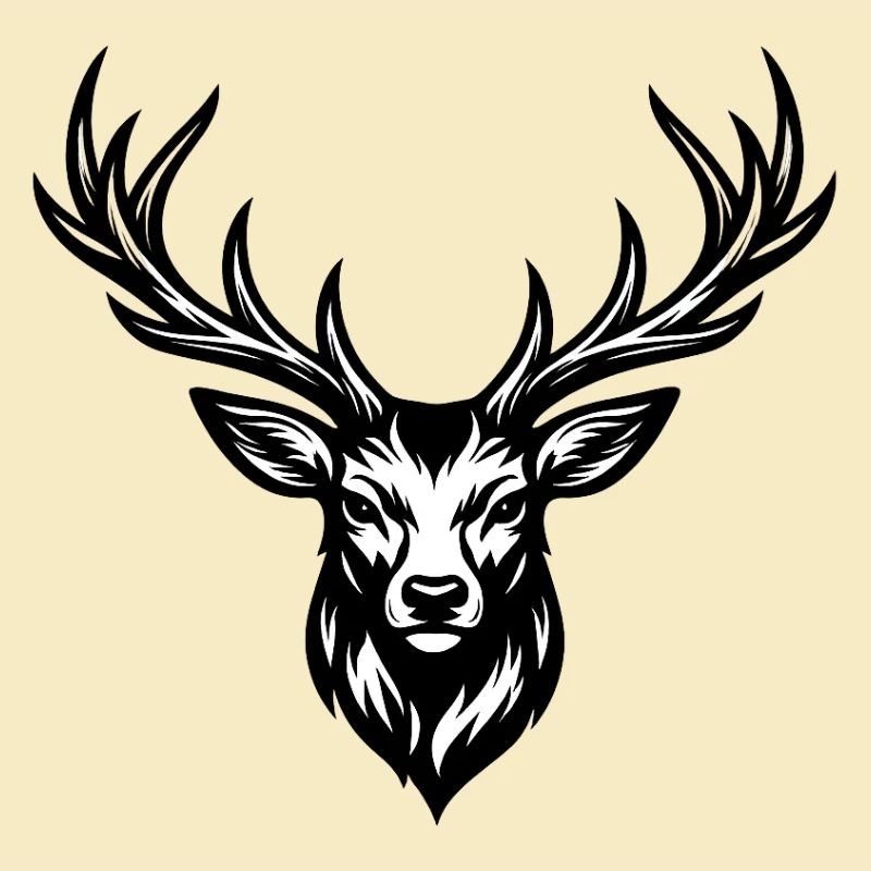 Dessin classique du cerf