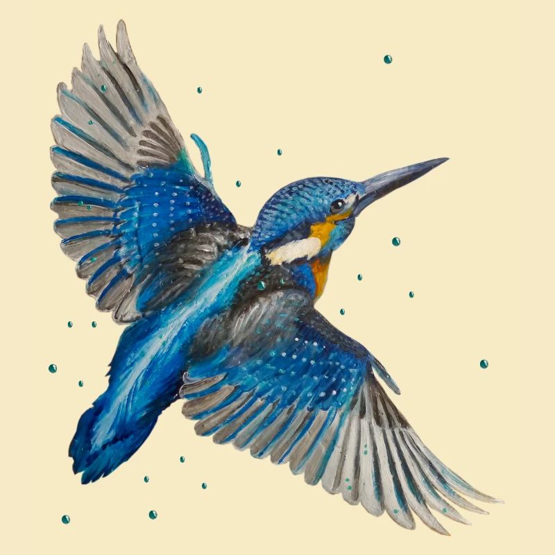 Eisvogel im Flug