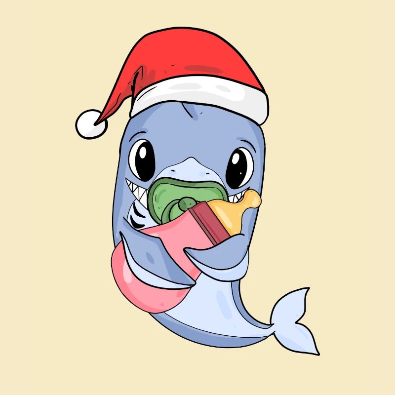 Requin Bébé Noël Poisson Poisson