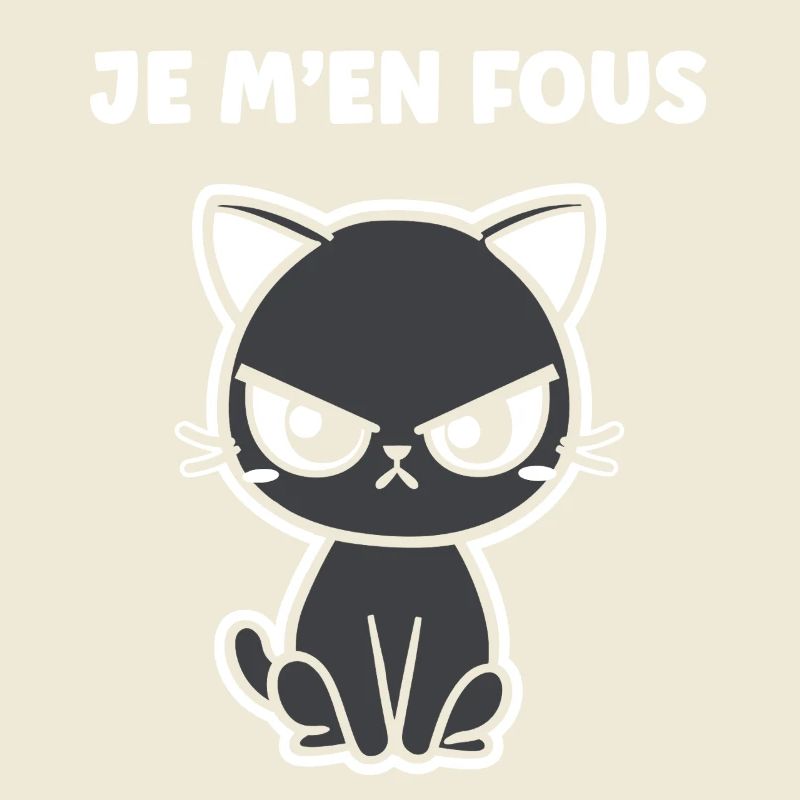 Grumpy black cat